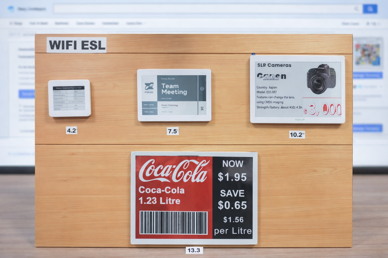 Farebný elektronický menovkový štítok